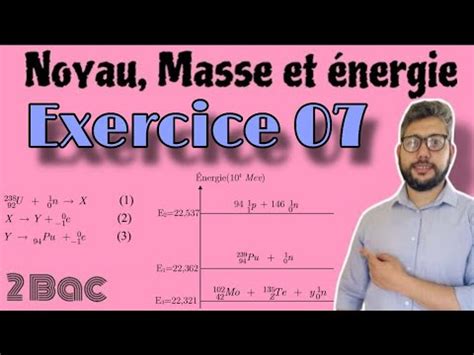 Exercice 07 Noyau énergie et masse Fission duranium Nucléaire