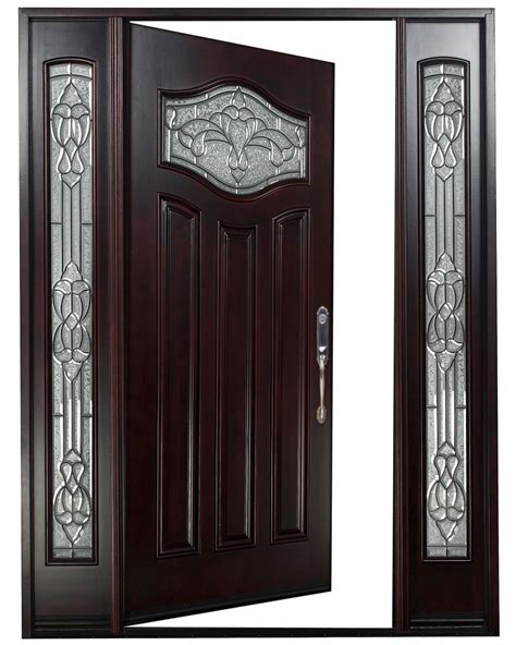 Paris Exterior Front Wood Door With Sidelight 36 X 80 X12 Left Hand Swingin Doors