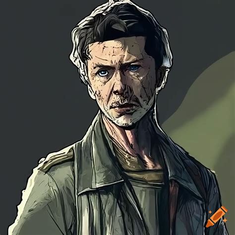 Digital Art Of Aidan Gillen In A Post Apocalyptic Style