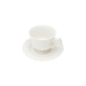 Cj 6 Xícaras P Café C Pires Porcelana Fancy Branco 90ml Wolff Leroy