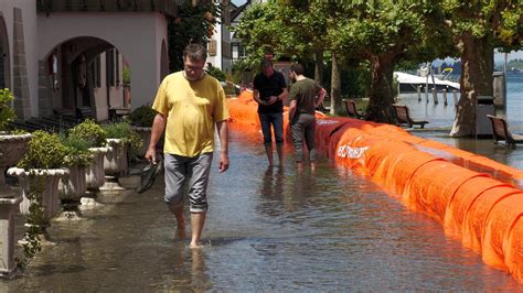 Hochwasser Am Bodensee Gefahrenstufe Erwartet Juni Youtube