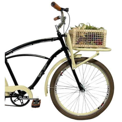 Bicicleta Carga Cargueira Bagageira Retrô Pesada Food Preto