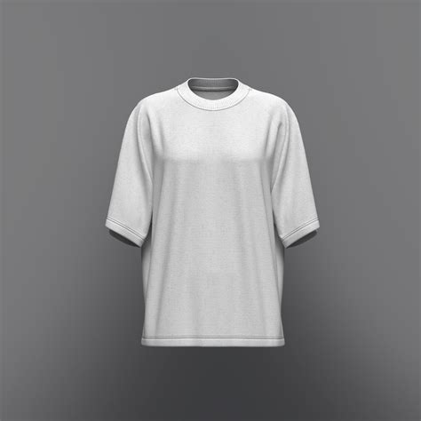 Women Oversized T Shirt 3D Model TurboSquid 2206664