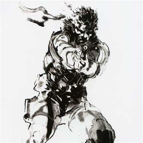 X Yoji Shinkawa X Metal Gear Solid Snake Poster Print Etsy