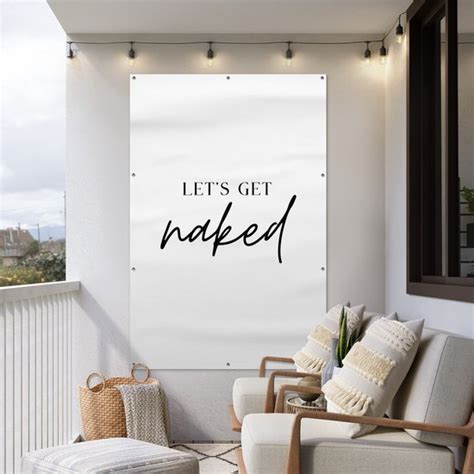 Muurdecoratie Quotes Let S Get Naked Tekst Zwart Wit X Cm