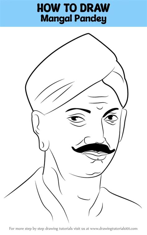 How To Draw Mangal Pandey Other People Step By Step