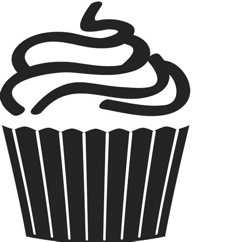 Cupcake Dessert Silhouette PNG Clipart Background PNG Play