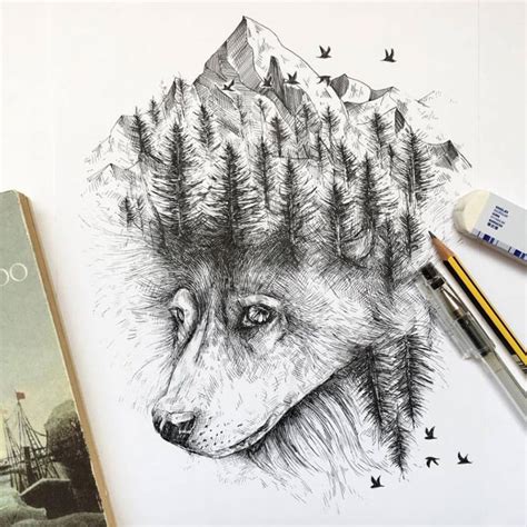 Pen & Ink Animal Illustrations By Italian Artist Alfred Basha – Vuing.com