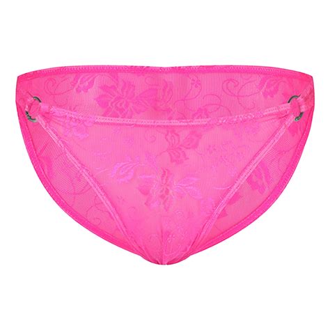 Qida Male Bikini Fun Opening Sexy Transparent Jacquard Trendy Men S Loop Buckle Triangle Pants