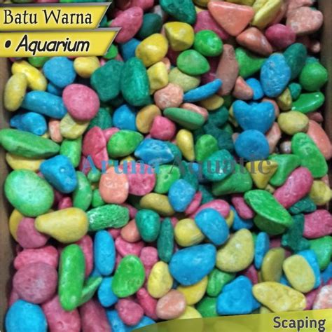 Jual BATU WARNA WARNI BATU AQUARIUM IKAN HIAS AQUASCAPE 500GR Shopee