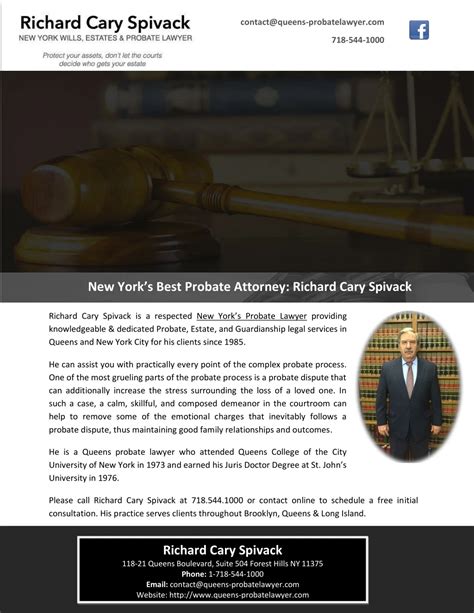 Ppt New Yorks Best Probate Attorney Richard Cary Spivack Powerpoint Presentation Id8340250