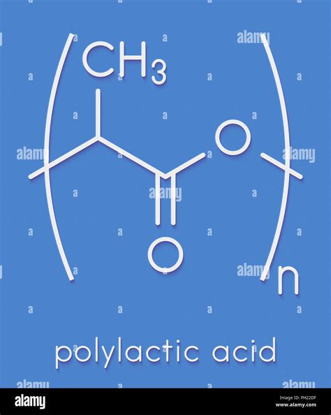 Polylactic Acid Pla Polylactide Bioplastic Chemical Structure