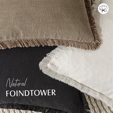 Snapklik Foindtower Set Of 2 Decorative Linen Fringe Throw Pillow