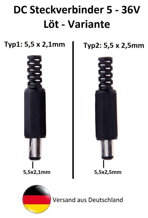 Dc Steckverbinder L T Hohlbuchse Hohlstecker Adapter Netzteil