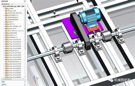 【工程机械】machine滚筒输送机3d数模图纸 Ug设计ug 仿真秀干货文章