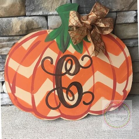 Pumpkin Door Hanger Fall Wreath Fall Door Hanger Halloween Etsy