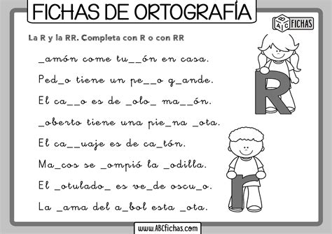 Fichas Con Ejercicios De Ortograf A Para Ni Os