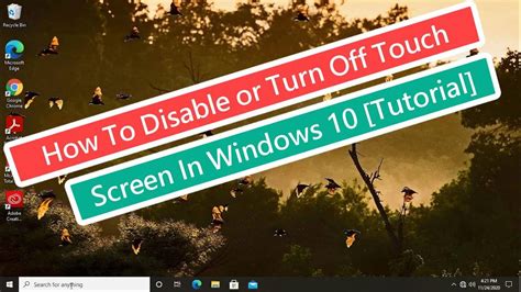 How To Disable Or Turn Off Touch Screen In Windows Tutorial Youtube