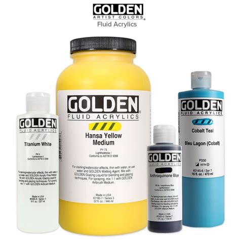 Golden Fluid Acrylic Paints Jerrys Artarama