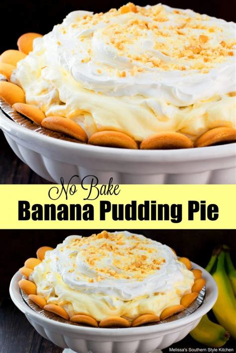 No Bake Banana Pudding Pie