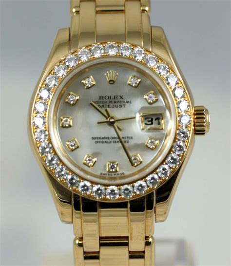 Rolex masterpiece pearlmaster 18k / diamond / mop dial $18,500