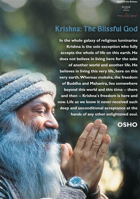 Krishna The Blissful God Osho Osho Quotes On Life Motivatonal Quotes