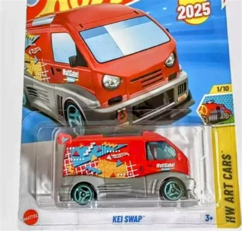 Auto Hot Wheels Espa Ol Kei Swap Nuevo Cart N Corto Rdf Rojo Ploteado Con Ruedas Turquesa