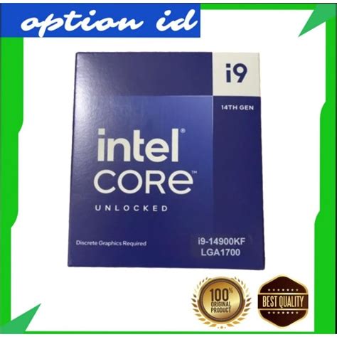 Jual Intel Core I9 14900kf Box Lga1700 Processor Gen 14 Raptor Lake R