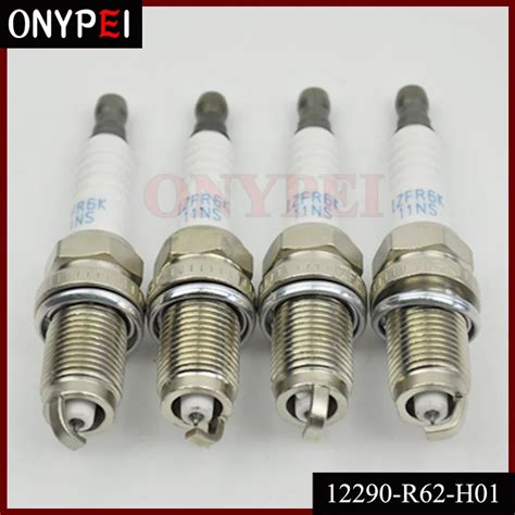 4x Iridium Spark Plug 12290 R62 H01 IZFR6K11NS For Honda Civic CRV