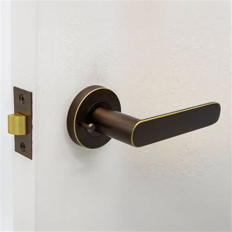 Fairhaven Aged Brass Privacy Door Handle Manovella