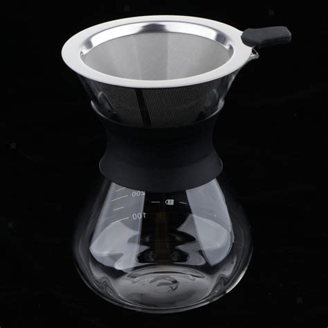 Coffee Maker Set Pour Over Hand Drip Pot Cone Coffee Dripper Filter Net Ebay