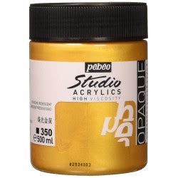 Studio Acrylique Pébéo 500ml Or Riche Iridescent 350 Mab Store El