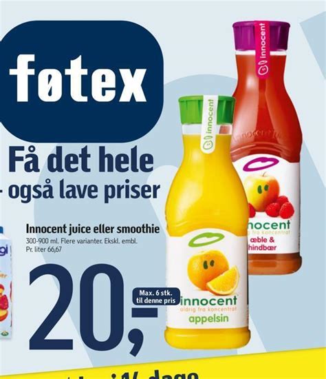 Innocent juice eller smoothie tilbud hos Føtex