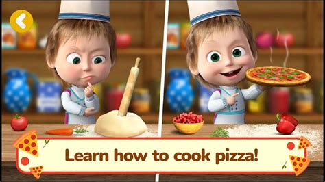 Masha And The Bear Pizza Maker Pizzeria Game Pizza 🍕 Cooking Game