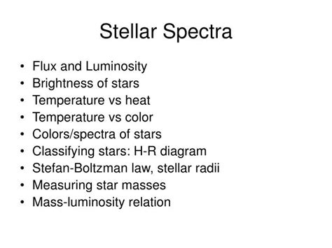 Ppt Stellar Spectra Powerpoint Presentation Free Download Id 5283169