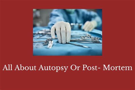 All About Autopsy Or Post Mortem