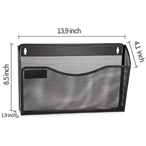 Samstar Pack Mesh Wall Mounted File Holder Metal Wall File Pocket