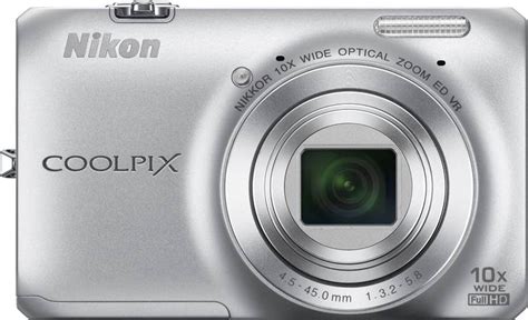 Nikon Coolpix S Silver Megapixel Digital Camera With X