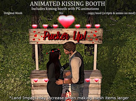 Second Life Marketplace Love Kissing Booth Pg