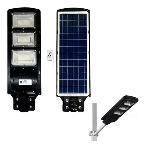 Lumin Ria Solar Poste Rua Led W Sensor Barra Frete Gr Tis