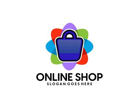 Shopping logo, E-commerce logotype, Shooping website, Purple gradient ...