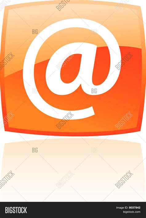 Glossy Orange Email Vector & Photo (Free Trial) | Bigstock