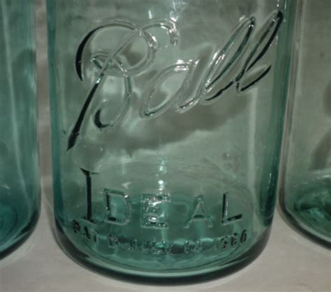 3 Vintage Blue Ball Ideal Wire Side Bail Quart Mason Jars Glass Patd July 1908 Ebay