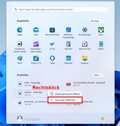 Windows 11 Empfohlen im Startmenü ausblenden