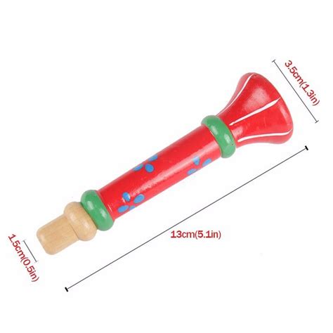 1pcs Colorful Wooden Trumpet Buglet Hooter Bugle E Grandado