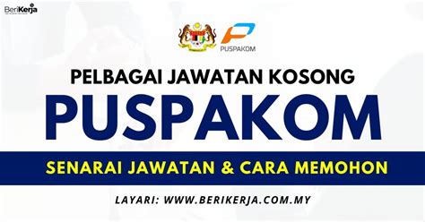 PUSPAKOM Buka Pelbagai Jawatan Kosong Sesi Mac April 2024 Senarai