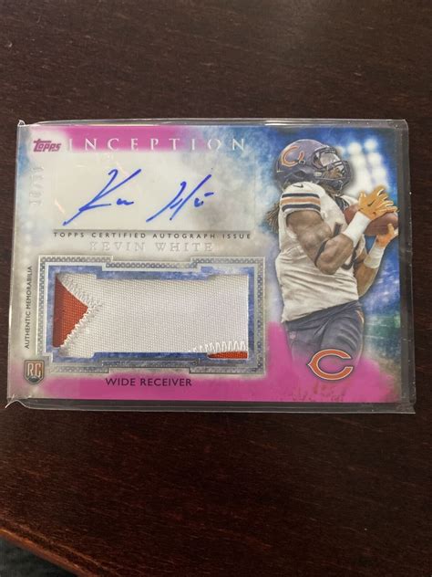 2015 Topps Inception Auto Jumbo Rookie Patches AJP KW Kevin White SP