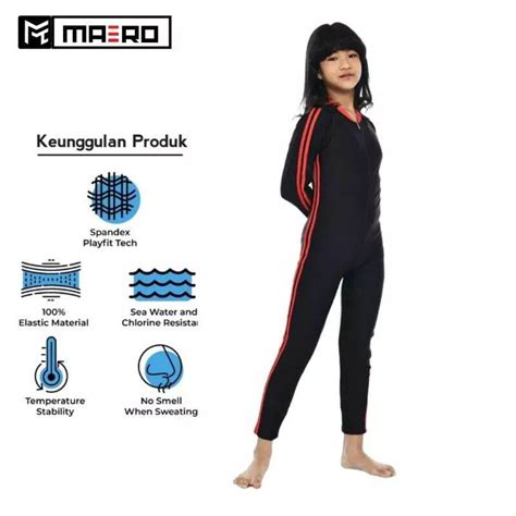 Maero Baju Renang Selam Anak Tk Dan Sd Baju Renang Lengan Panjang Kaki