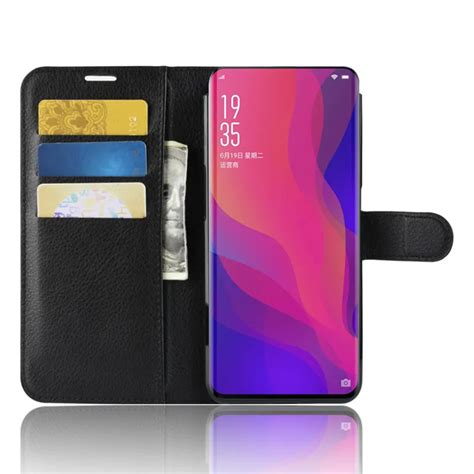 Beworlder For Oppo Find X Case PU Leather Case Lichee Pattern Card