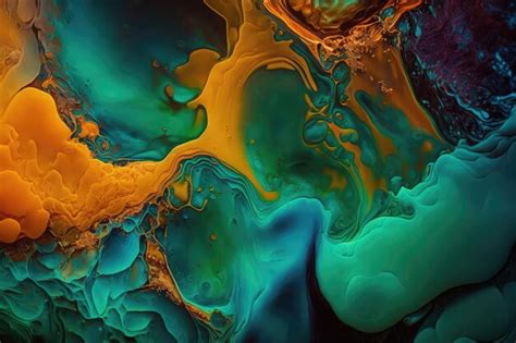 Premium Ai Image Art Photography Of Abstract Fluid Art Painting With